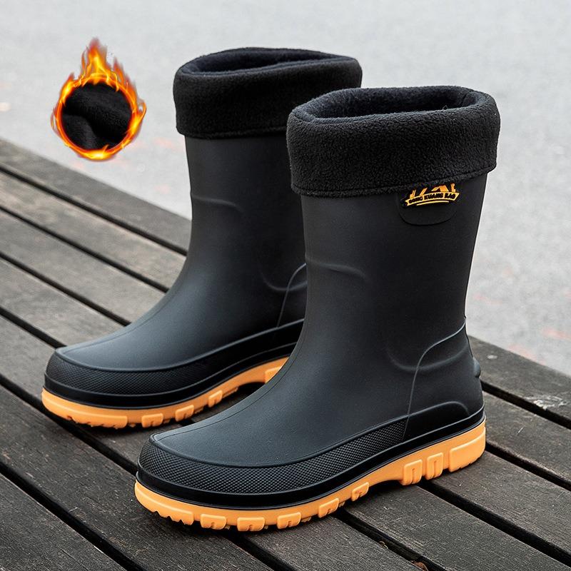 Men's Waterproof Shoes, Rain Boots, Non-slip Rain Boots, Mid-tube Fashion Rubber Shoes, Casual Feet