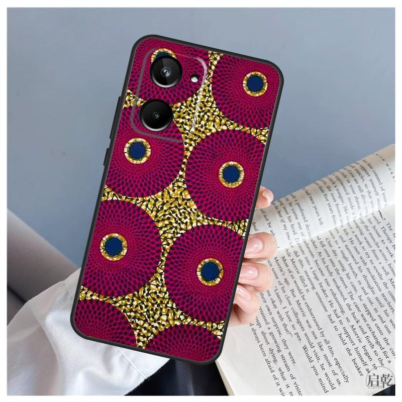 

African Wax Fabric For Realme 15 10 11 13 12 14 Pro Plus C65 C67 C71 C63 C61 C55 C51 C53 C75 GT6 GT7 Pro Case Realme C55