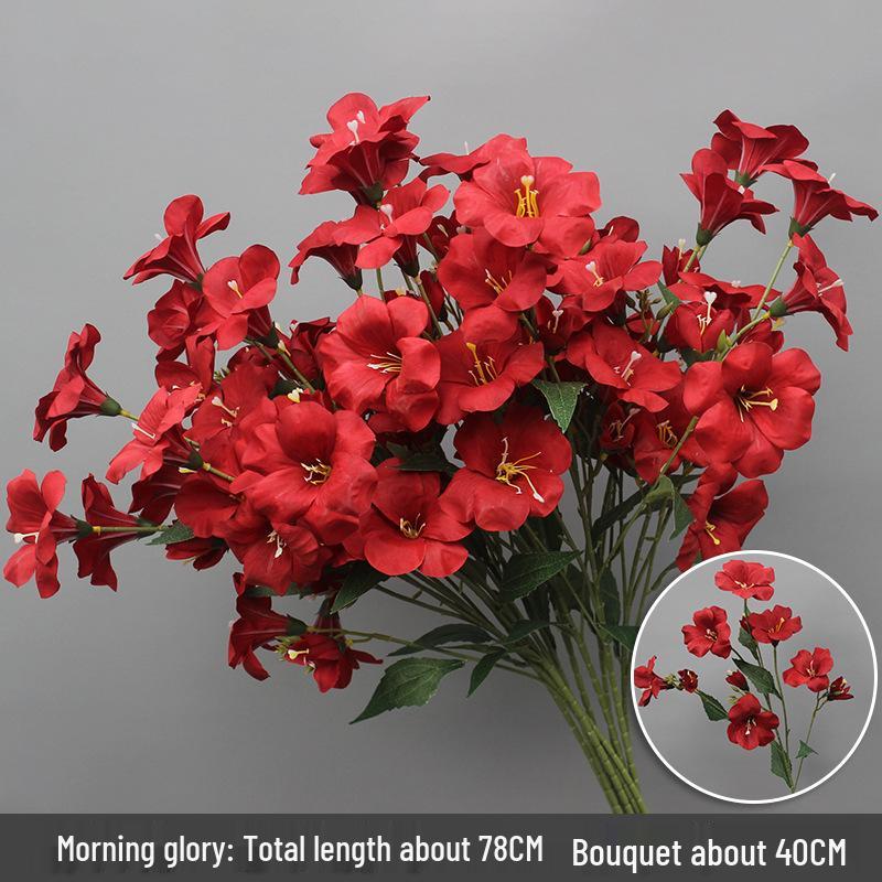 Wine Red Artificial Floral Bouquet - Chinese Wedding & Engagement Ceiling Decoration