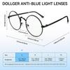 Men And Women Retro Round Blue Light Computer Mirror Reading Playing Games Eye Protection Decorative Glasses