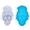 Human for Head Skull Keychain Drop Glue Mold Diy Halloween Pendant Backpack Decor Silicone Mold Epoxy Resin Crafting Mol