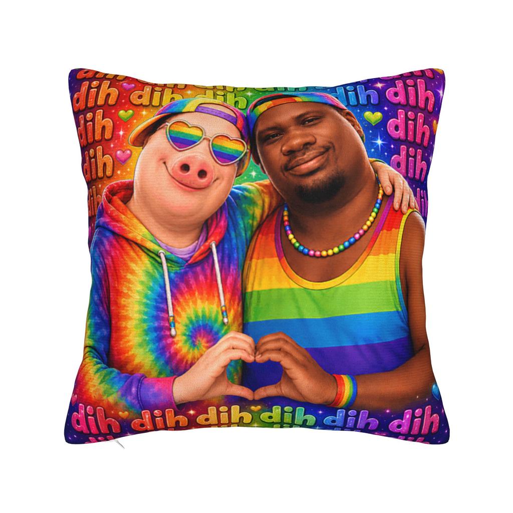 John Pork Halloween Brainrot Meme Pillowcases Kawaii Pillow Case For Sofa Car Home Decor Soft Pillow Cover
