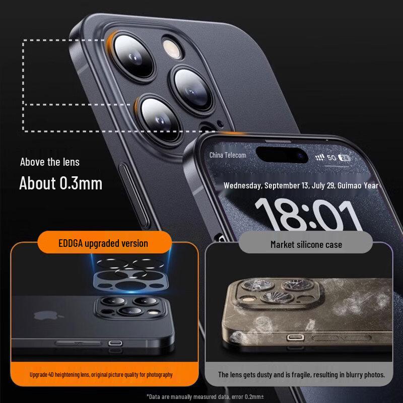 EDDGA Ultra-Thin Frosted Protective Case for Apple iPhone 16 Series