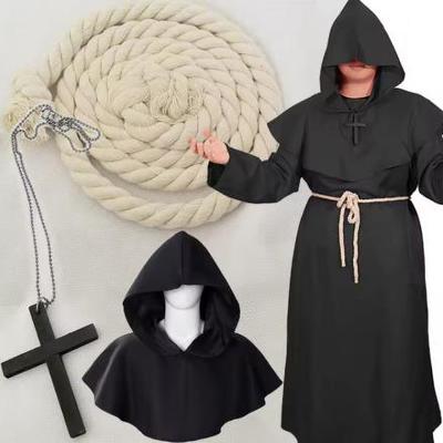 Halloween Kostyme Cosplay Middelaldersk Hettekappe Kostyme Munk Frikirke Kapper Prest Kostyme Kristent