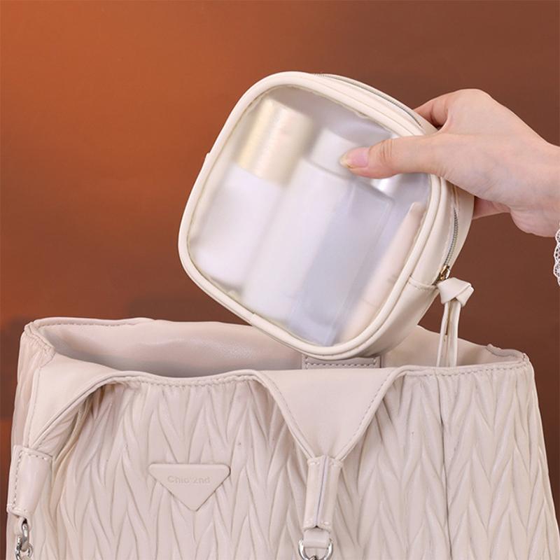 1Pcs Large Capacity Cosmetics Storage Bag Multifunctional Semi Transparent Makeup Bags Business Travel Toiletry Bag