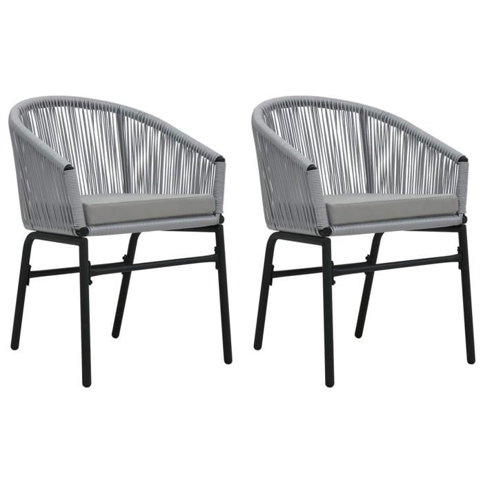 VidaXL Garden Chairs 2 Pcs Anthracite PE Rattan 48137