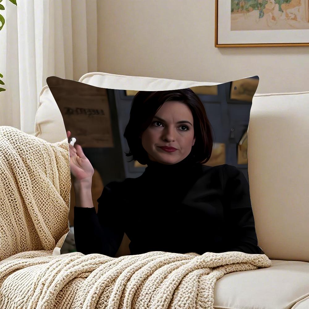 O-Olivia Benson Pillow Svu Character Cushion Cover Pillowcase Anti-Dustmite Living Room Sofa Decor Cushion Room