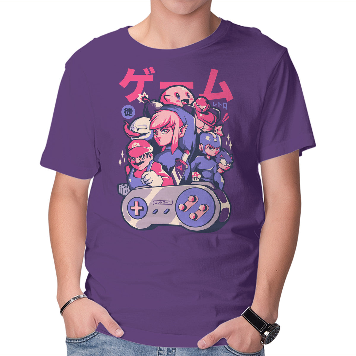 Unisex Crew Neck T-Shirt Retro Gang Graphic Short Sleeve Casual Tee S