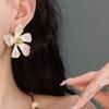 Sweet Oil Drop Flower Ear Studs Baroque Korean Style Earrings Enamel Flower Earrings  Jewelry
