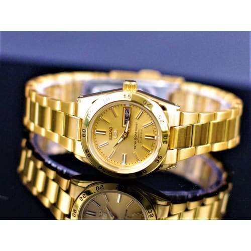 Seiko SEIKO5 Automatic Gold Dial Women's Watch SYMG44K1