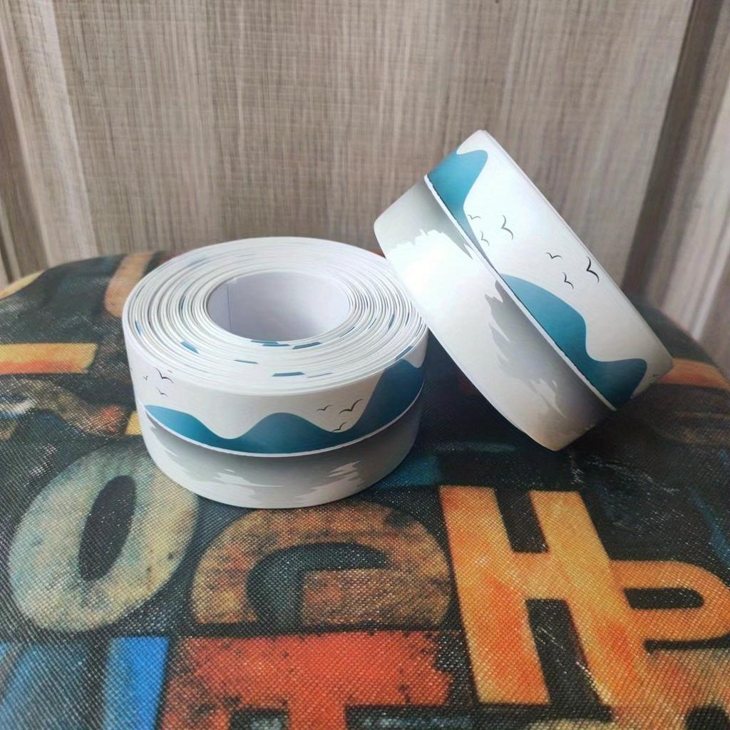 1 Roll Cartoon Caulk Strip, Decorative Self Adhesive Caulk Tape, Caulking Sealing Tape, For Kitchen Countertop Sink Bathtub Bathroom Shower Toilet,