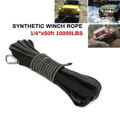Câble de récupération de ligne de corde de treuil synthétique de 15M 10000LBS pour Jeep hors route 4WD ATV UTV camion bateau SUV corde de remorquage de treuil synthétique