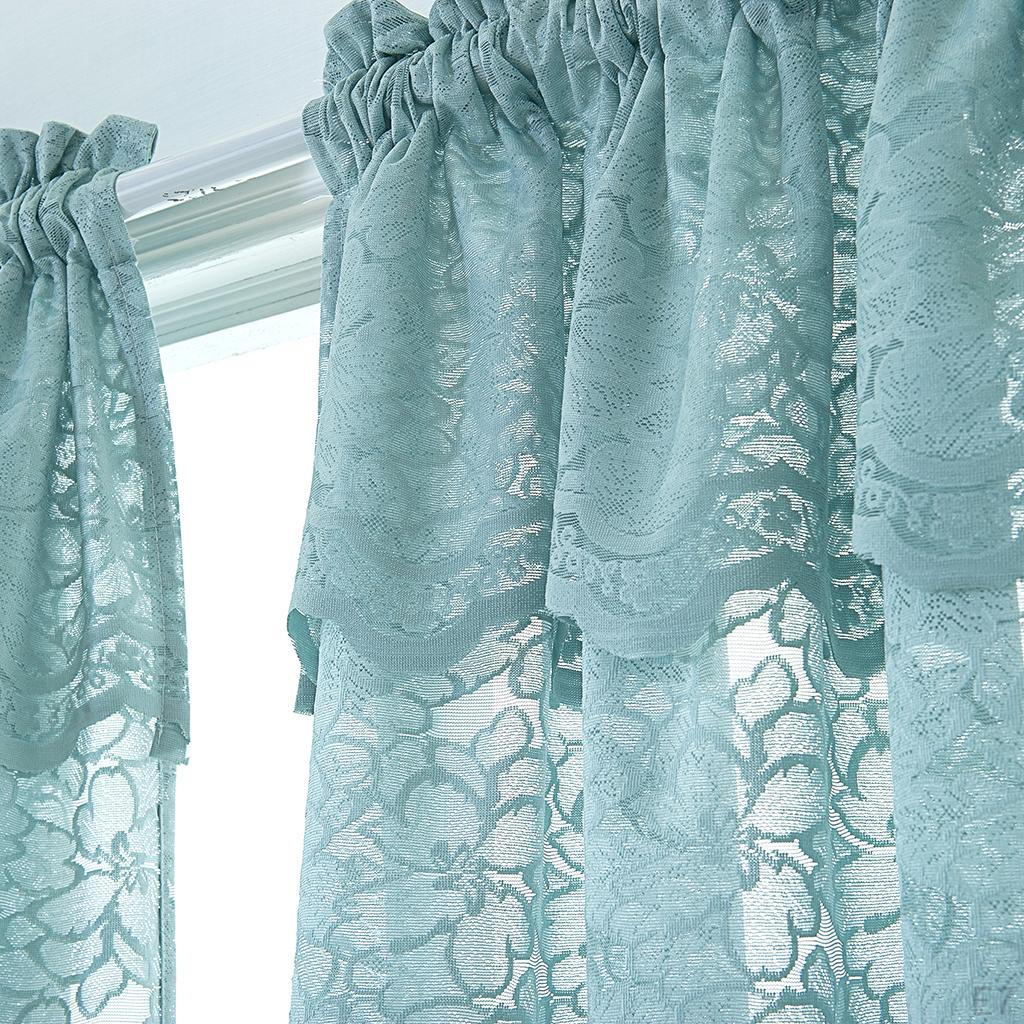 1 Panel Embroidered Lace Kitchen Bedroom Tier