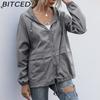 BITCED Women's Zipped Hooded Jacket Lightweight Outdoor Hiking Rainproof Jacket