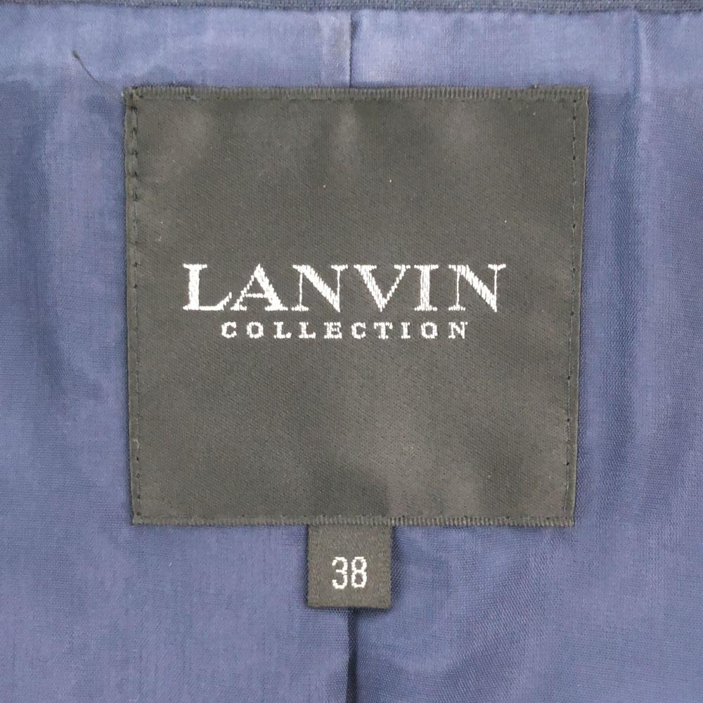 LANVIN LA COLLECTION made in Japan Karomuster Langarm taillierte Jacke Damen Gebraucht