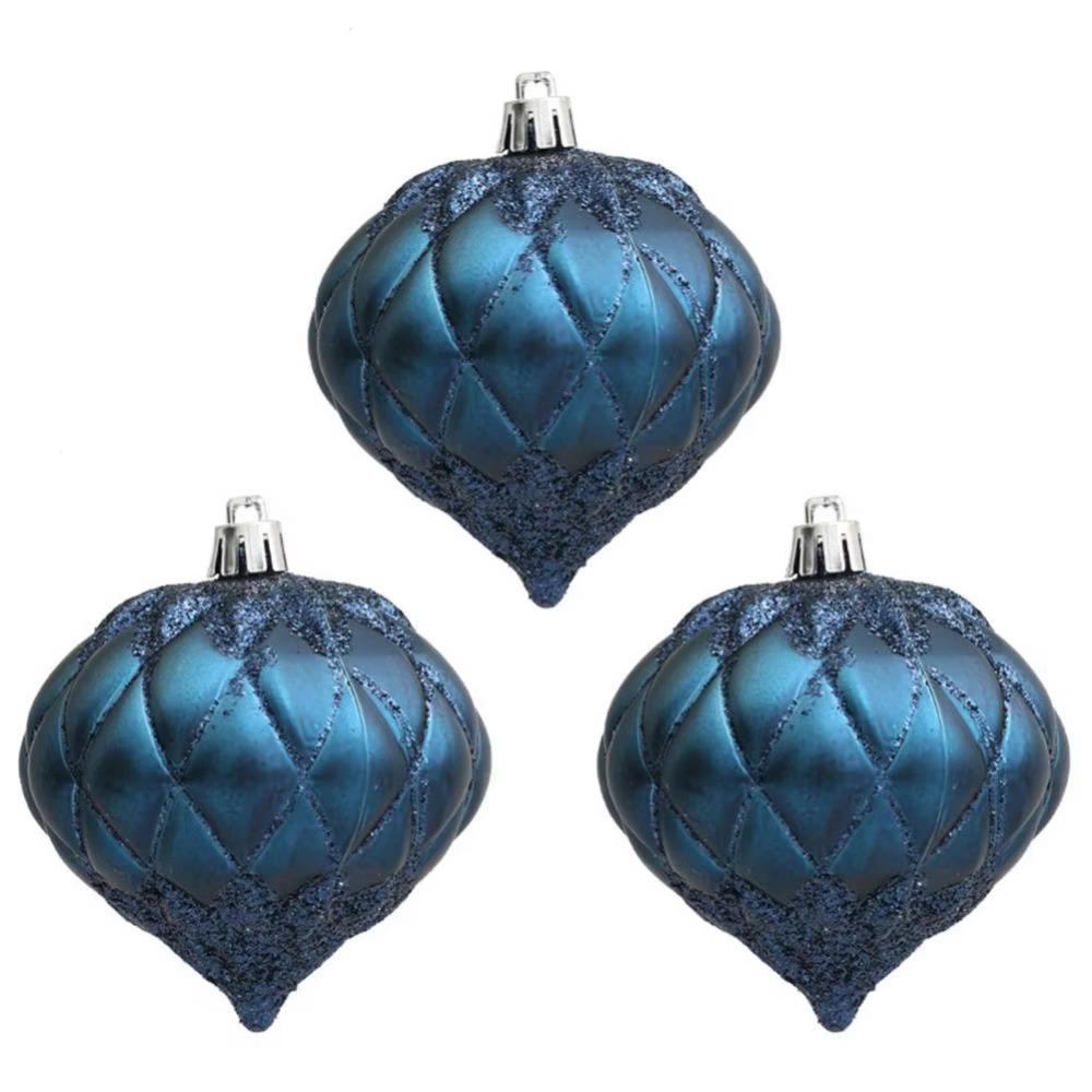 Fashion Fine Texture Christmas Ball Pendant Shiny Plastic Christmas Balls Ornament DIY Painted Thread Ball Home Decor
