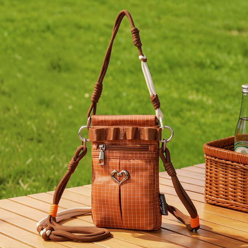 Handytasche Damen Umhängetasche Geldbörse Kordelzug Wasserflaschentasche