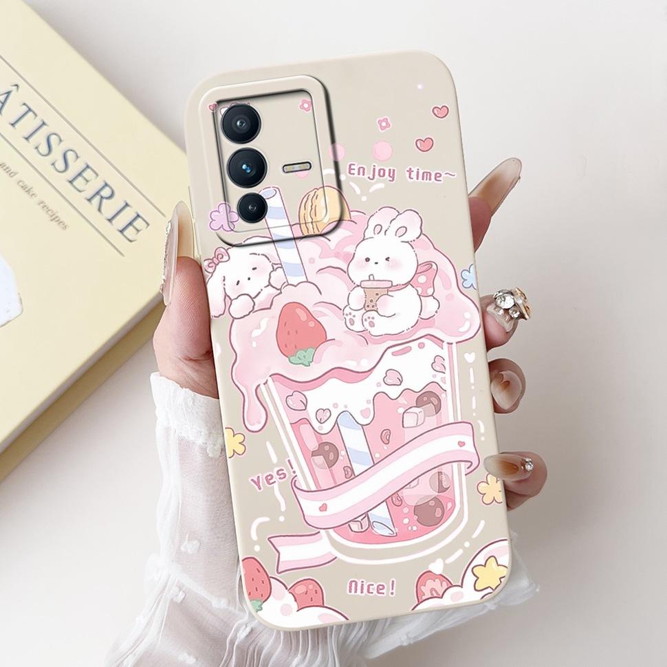 Fashion Panda Cover For Vivo V23 5G Case V2130 V2303 Soft Silicone TPU Fundas Phone Cases For Vivo V 23 V23 5G Back Cover Bumper