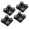 4Pcs 3D Printer Gantry Plate Board Fit for 2020V Series Extrusions Aluminum Alloy 3D Printer Extruder Back Support Plate Black