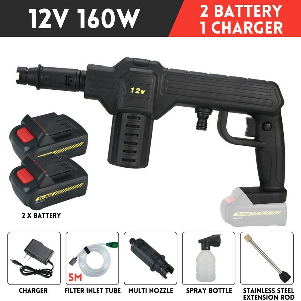 12/24V 0-4000mAh Portable Rechargable Washing Pump High Pressure Wireless Electric High Power Car Washing Guns Machine
