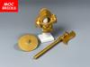 Einzelner MOC Baustein Schwarzer Goldener Rüstungswarrior Mittelalterliche Ritter Rom Waffe Actionfigur Pädagogischer Baustein Geschenke