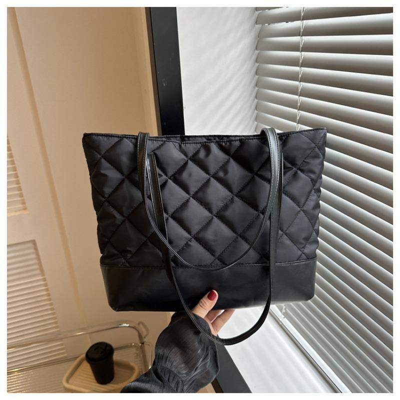 Large Capacity Diamond Embroidery Thread Oxford Cloth New Fashion Casual Shoulder Portable Tote Bag Women