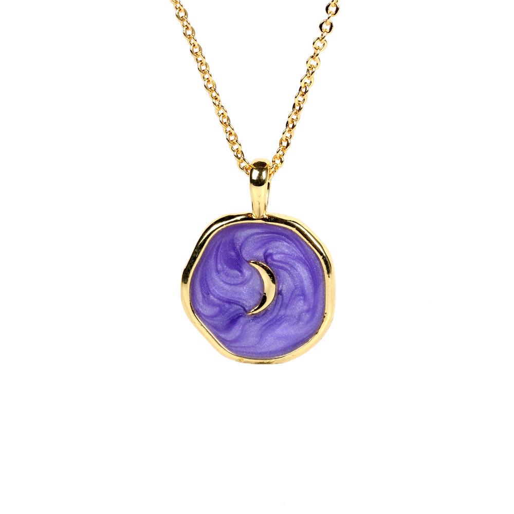 European & American Style Gold-Plated Star, Moon & Heart Pendant Necklace for Women