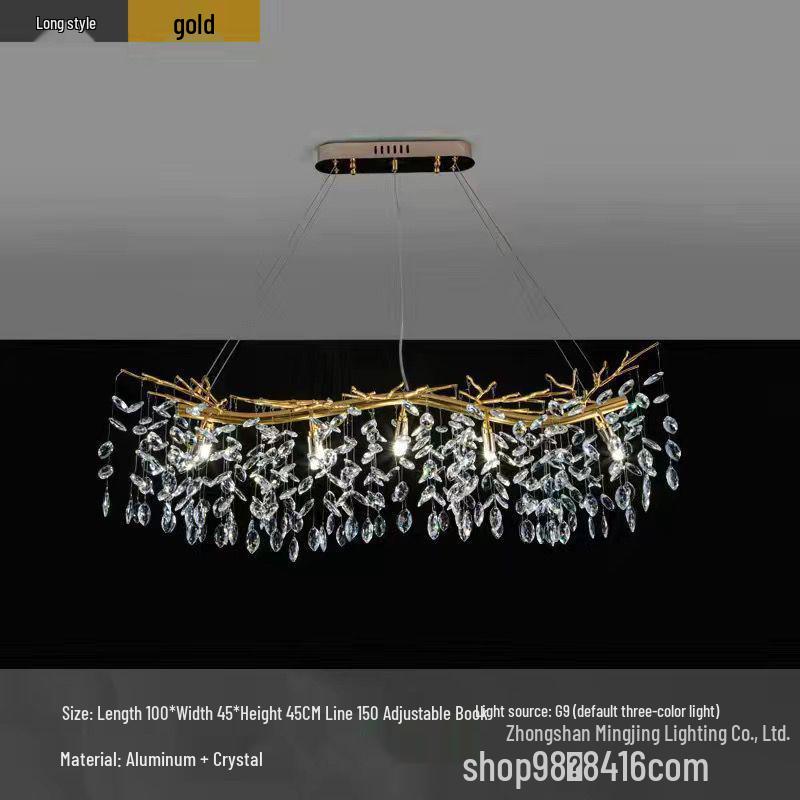 Elegant Modern French Crystal Chandelier for Living and Dining Rooms