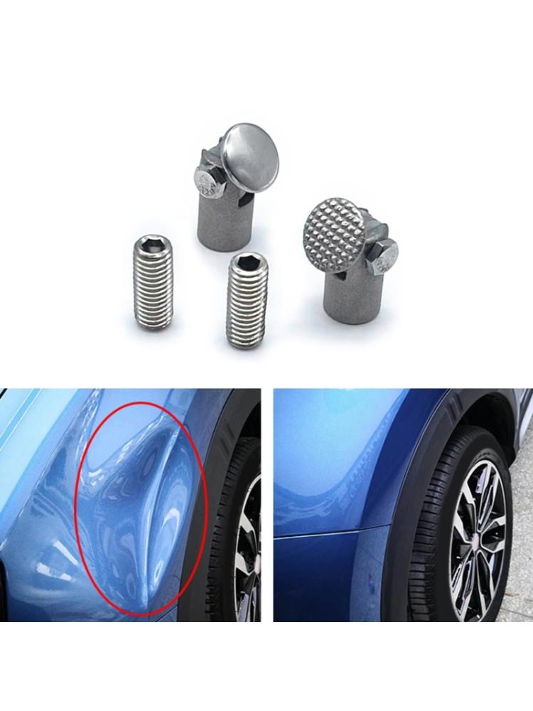 1 Paar Automobil Dellenreparaturwerkzeug Universalkopf Auto Dellenreparatur Pad Eisen Lenkbar Umschaltkopf Schiebestange Stecker