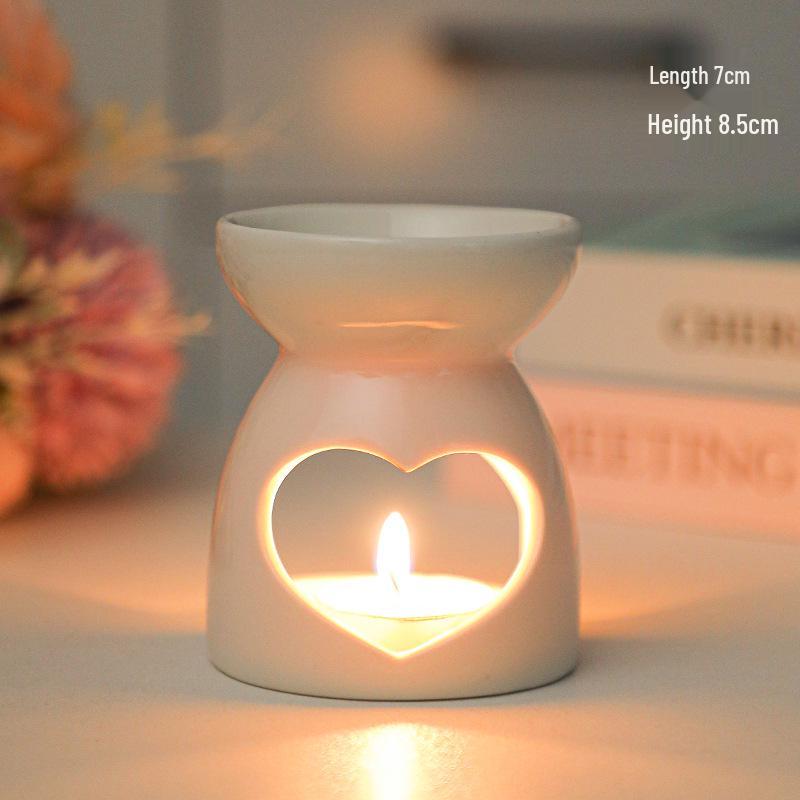 Middle Eastern Ceramic Incense & Essential Oil Burner - Hollow Design Home Ornament