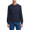 Polo Ralph Lauren Embroidered Crew Neck Long Sleeve Sweater Men Sweater Navy-Blue MNPOSWE16821530-410