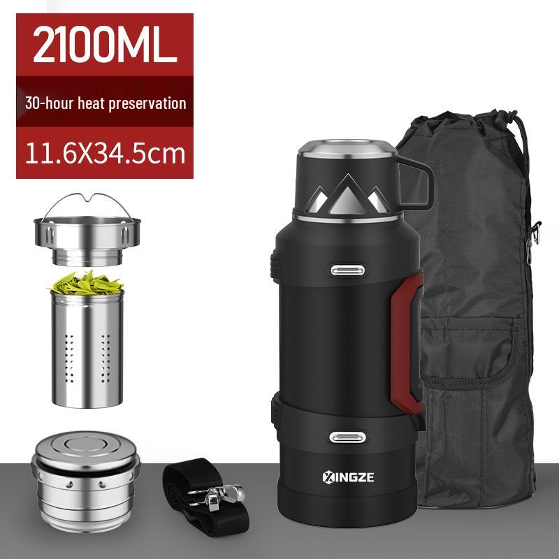 Large-Capacity Portable Thermos, 316 Stainless Steel, 3L & 5L Options, Ideal for Car Travel & Outdoor Use.