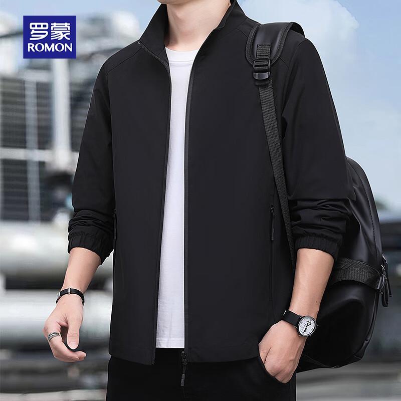 ROMON Men's Business Stand Collar 3-Proof Fabric Jacket