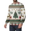 Men's Casual Fashion Printed Round Neck Pullover Sweatshirt