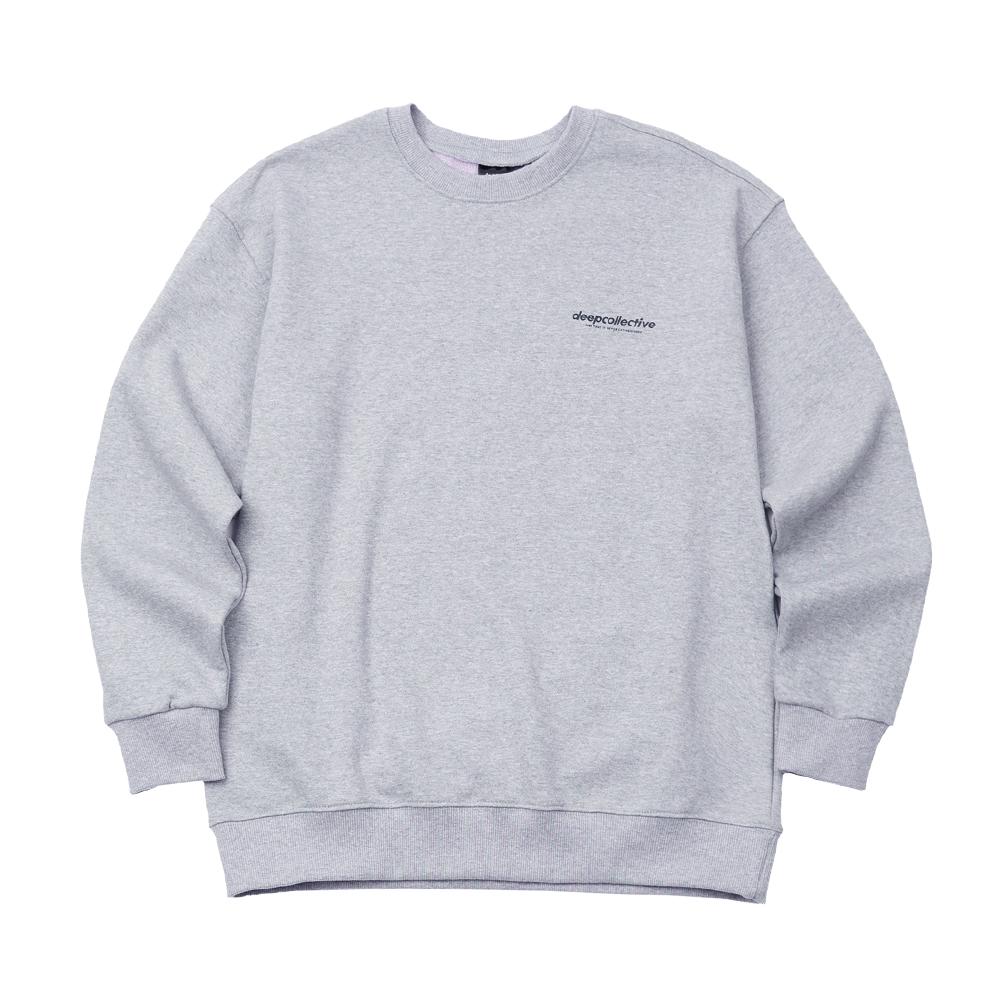 Серый свитшот Deep Collective с маленьким логотипом Gray/M