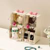 Plastic Teas Bag Storage Box 2 Layer Large Capacity Stationery Storage Box Transparent with Drawers Cosmetics Storage Container