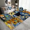 Tappeto da Pavimento Artistico Impressionista Stile Van Gogh Design Notte Stellata Tappeto Antiscivolo per Stanza Camera da Letto Soggiorno Decorazione Casa Tappetino