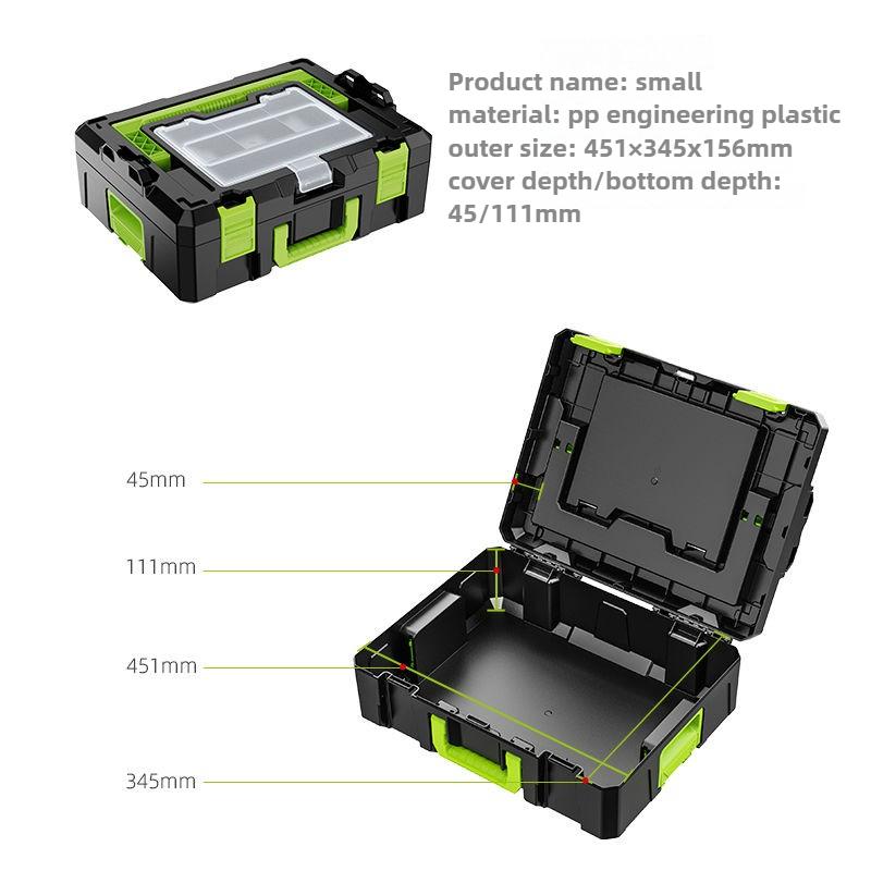 Stackable Toolbox Multi-functional Combination Case Portable Household Electric Tools Storage Boxes Hardware Tools Organizer