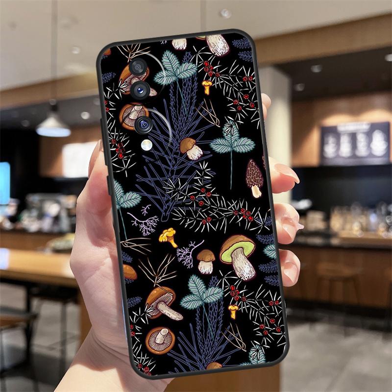 Mushroom Forest Cover For Huawei P30 P50 Pro P20 P40 Lite P Smart 2019 Nova 5T Honor X9a 50 70 X7 X8 Case