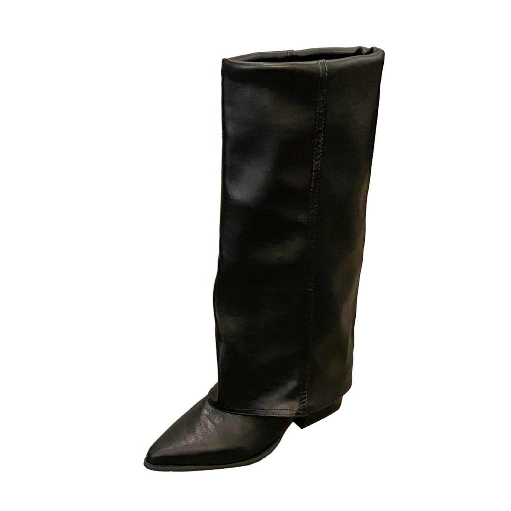 Autumn and Winter New Boots, Long Boots, Trouser Boots, Women's Pointed Head Style, European and American Temperament 2025 Long Tube, Thin But Knigh