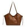 High Capacity PU Casual Bags for Ladies  Shoulder Hasp Bags  Zipper Interior Pocket  Versatile  High Quality