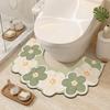 Quick Drying Toilet Mat Water Absorbing U-shaped Floor Mat Floor Pad Door Mat Carpet  Bedroom