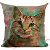 Cat Cushion Cover Kitten Printed Linen Throw Pillows Living Room Sofa Decor Throw Pillows Home Decoration Pillowcase Xcm