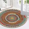 Round Mat, Non-Slip Washable, Bohemian Boho Round Area Mat Mat for Living Room Bedroom Study Entrance Corridor, Sunroom