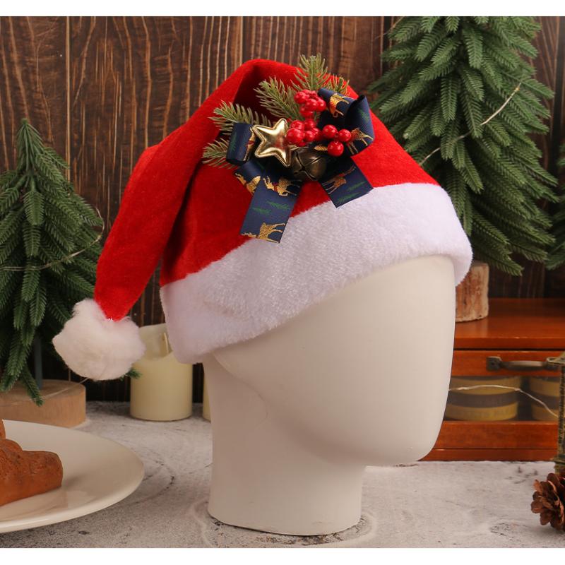 Red Santa Hat Christmas Ornaments Santa Claus Party Hat Warm And Comfortable Adult Christmas Hat Bulk