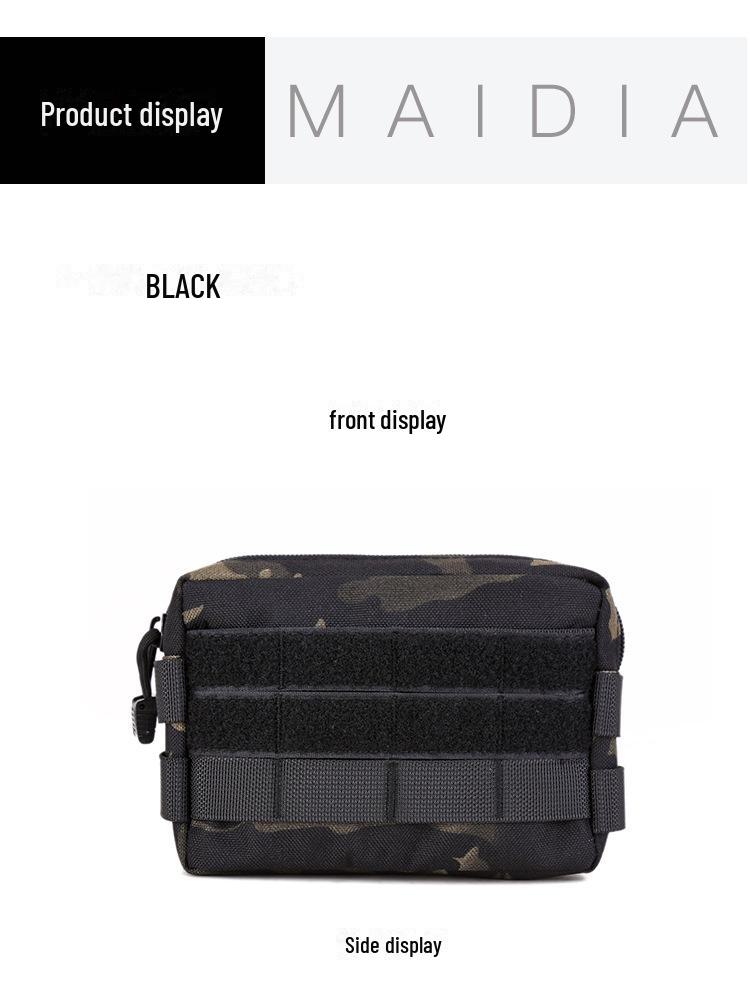 Camouflage-schwarze Outdoor-Pendlertasche – EDC-Werkzeug und Notfallvorräte für Militärfans