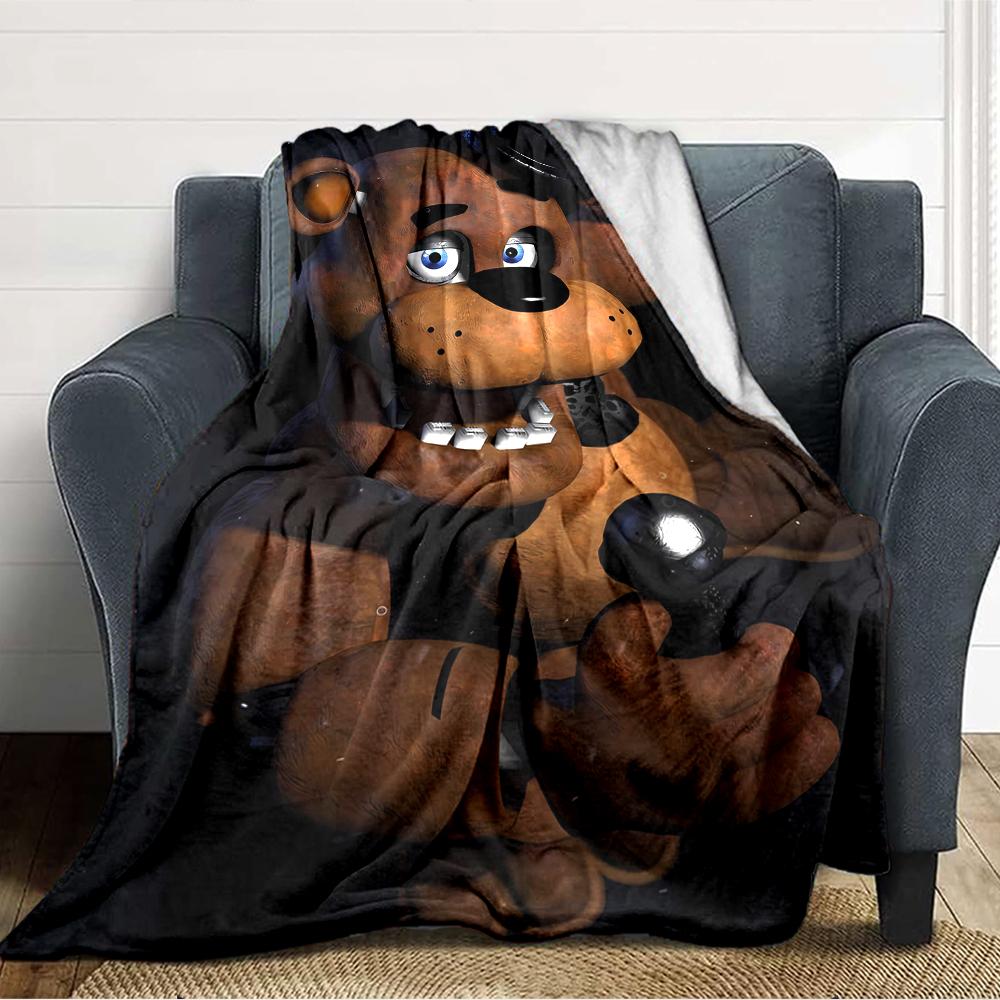 1pc Freddy Bear2 Blanket, Gift, for Men and Women, Soft Blanket, Good for Sofa Bed Couch Travel, Lightweight Flannel Blanket