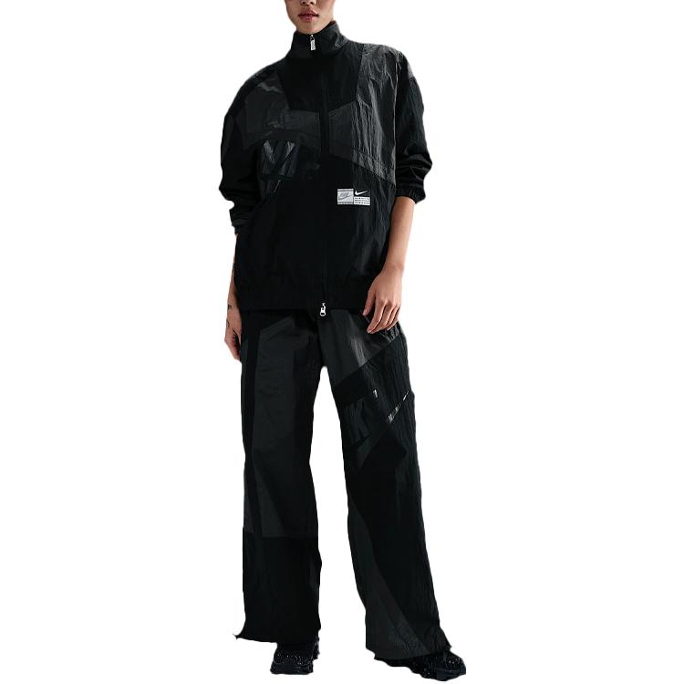 Nike Sportswear Oversized Woven Jacket Anthracite Black For Women HJ0177-060 M