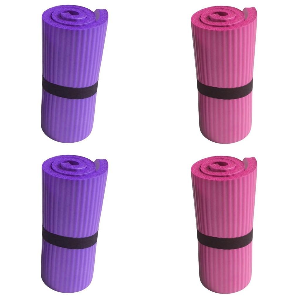 Tappetino per Ruota Fitness Nbr Spessore 1,5 cm Supporto per Allenamento Addominale e Assistenza Yoga Viola Blu Nero Rosa