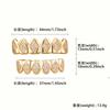 New Iced Out Hip Hop Rhombus Shape Teeth Grillz Set Unisex Top Bottom Mouth Grillz Teeth Set Bling Shiny CZ Halloween Jewelry